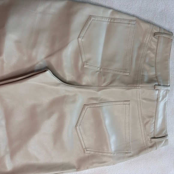 Gisele natural beige leather pants - Picture 4 of 8